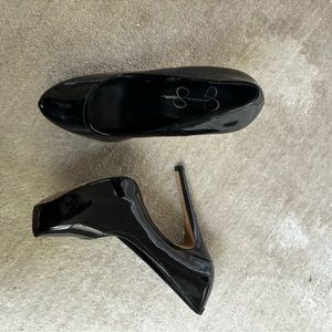 Jessica Simpson black high heels, size 37/7B